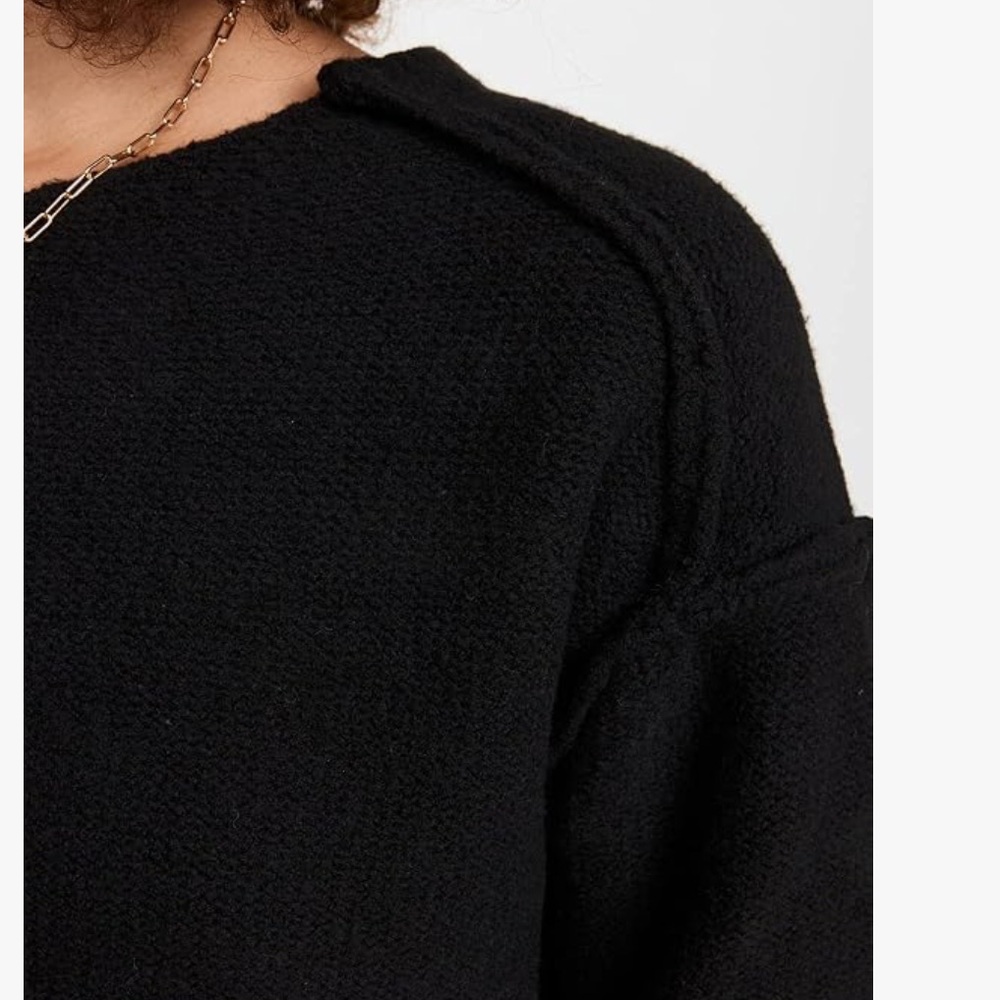 Free People Care Eastwood Black Pullover Medium Large View 4